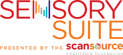 sensory suite logo with text presented by the scansource charitable foundation